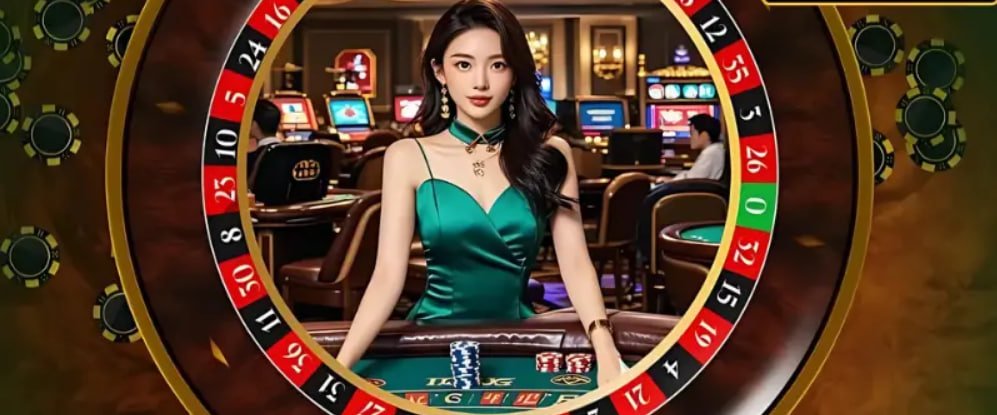 Tampilan dealer langsung dengan kartu di meja Infinite Blackjack